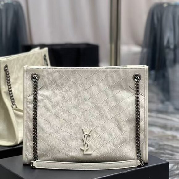 Yves Saint Laurent Tote Bag Simple Handbag White